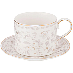 Чайный сервиз из фарфора с цветочным принтом на 6 персон 14 предметов Floral Charm варинант исполнения - 1 | Loft Concept в Костроме