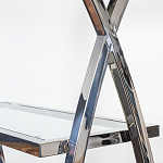 Металлический стеллаж со стеклянными полками Molecule варинант исполнения - 5 | Loft Concept в Костроме