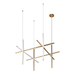 Люстра с 6-ю цилиндрическими плафонами на тонких тросах Trumpet tube варинант исполнения - 4 | Loft Concept в Костроме