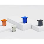 Matis журнальный столик серый из металла и кожи варинант исполнения - 2 | Loft Concept в Костроме