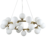 Кольцевая люстра с белыми стеклянными  плафонами в форме шара Berries Chandelier варинант исполнения - 1 | Loft Concept в Костроме