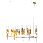 Люстра подвесная прямоугольная с 10-ю цилиндрическими плафонами LIAISON варинант исполнения - 2 | Loft Concept в Костроме