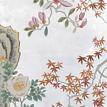 Обои ручная роспись Summer Night Blossom Original colourway on Ocean Silver gilded paper варинант исполнения - 2 | Loft Concept в Костроме