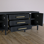 Большая VT-тумба Primo шпон Черный дуб варинант исполнения - 5 | Loft Concept в Костроме
