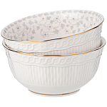 Обеденный сервиз белого цвета из фарфора на 6 персон 23 предмета Floral Charm варинант исполнения - 7 | Loft Concept в Костроме