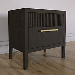 Прикроватная Тумбочка Primo с двумя ящиками Темный орех варинант исполнения - 2 | Loft Concept в Костроме