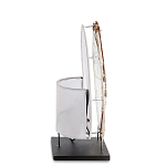 Настольная лампа из перламутра и дерева на подставке Indonesian Shell варинант исполнения - 5 | Loft Concept в Костроме