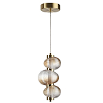 Подвесной светильник с 3-мя рифлеными стеклянными шарами Marcelh Light варинант исполнения - 2 | Loft Concept в Костроме