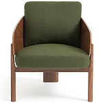 Кресло с каркасом из массива ореха Gallin Chair Green варинант исполнения - 2 | Loft Concept в Костроме