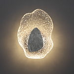 Бра с волнообразным стеклянным плафоном и вставкой из мрамора Liquid Stone варинант исполнения - 4 | Loft Concept в Костроме