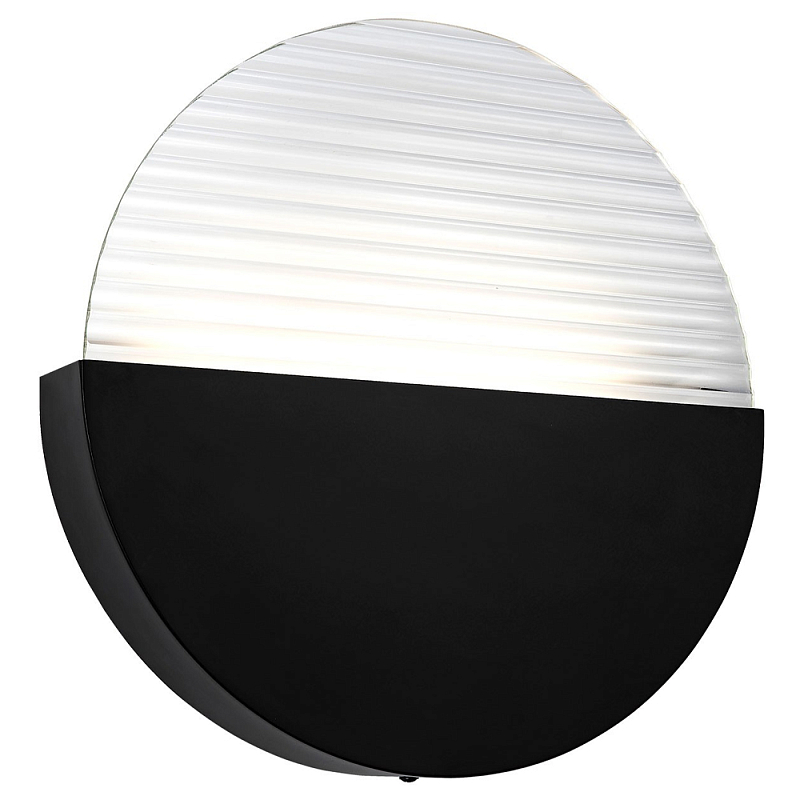 Бра в форме диска Leone Round Wall Lamp Black Черный Прозрачный Бра в форме диска Leone Round Wall Lamp Black Черный Прозрачный в Костроме | Loft Concept