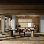 Дизайнерский рабочий стол из металла BLEVIO Table варинант исполнения - 2 | Loft Concept в Костроме