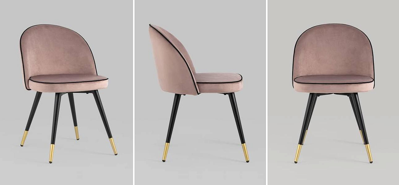 Стул Cooper Chair LUX Пепельно-Розовый Велюр Стул Cooper Chair LUX Пепельно-Розовый Велюр - Loft-Concept в Костроме