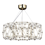 Люстра с тонкой металлической конструкцией цвета золото Quasar варинант исполнения - 1 | Loft Concept в Костроме