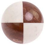 Шар декоративный из натуральных камней Лемезит и Мрамор Белый Natural Stone Spheres варинант исполнения - 2 | Loft Concept в Костроме