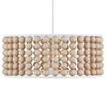 Люстра в форме цилиндра с вставками из деревянных бусин Wooden Beads варинант исполнения - 1 | Loft Concept в Костроме