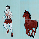 Дизайнерская плитка Конь бегун варинант исполнения - 2 | Loft Concept в Костроме