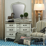 Комод бежевый в стиле Прованс Montmartre Provence Beige Wide варинант исполнения - 3 | Loft Concept в Костроме