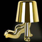 Настольная лампа фигурная цвета золото с гладким абажуром Высота 17 см Sophia варинант исполнения - 5 | Loft Concept в Костроме
