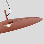 Подвесной светильник круглой формы с коричневым металлическим абажуром Halo Drift варинант исполнения - 2 | Loft Concept в Костроме