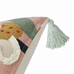 Подушка с цветочным принтом и кисточками Blooming Elegance Daisy варинант исполнения - 3 | Loft Concept в Костроме