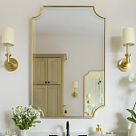 Зеркало в золотой деревянной раме Riviera варинант исполнения - 3 | Loft Concept в Костроме