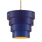 Подвесной светильник фигурный синий из 4-х широких колец Alternating Rings варинант исполнения - 1 | Loft Concept в Костроме
