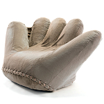 Дизайнерское плюшевое кресло в форме руки бежевое Poltronova Joe Plush Dove Grey варинант исполнения - 2 | Loft Concept в Костроме