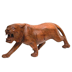Статуэтка в виде тигра из дерева суар Predator варинант исполнения - 1 | Loft Concept в Костроме