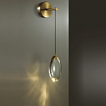 Бра с плафоном в форме капли Crystal Transparent Drop варинант исполнения - 3 | Loft Concept в Костроме