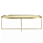 Кофейный столик овальный золотой Modern Mirror Gold Table варинант исполнения - 2 | Loft Concept в Костроме