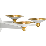 Люстра круглая с бело-золотыми плафонами Light Source варинант исполнения - 1 | Loft Concept в Костроме