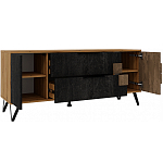 ТВ-тумба с  2-мя ящиками и закрытыми полками Stone Effect варинант исполнения - 3 | Loft Concept в Костроме