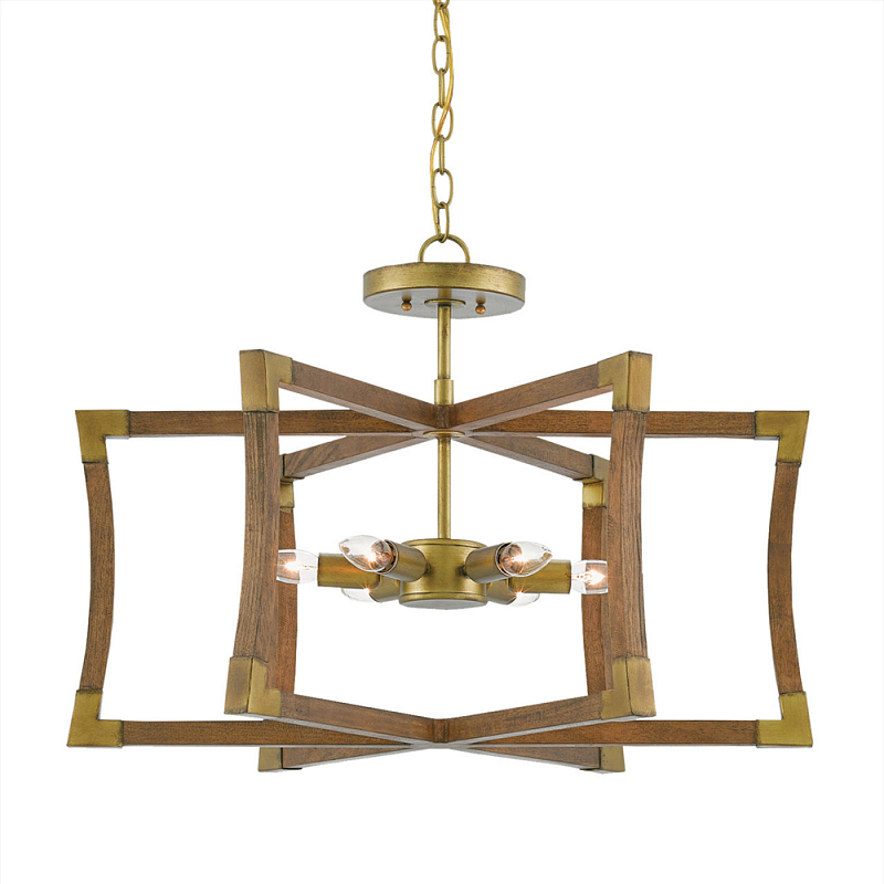 Подвесной светильник в форме фонаря коричневый Brown Eco Lantern Коричневый Латунь Подвесной светильник в форме фонаря коричневый Brown Eco Lantern Коричневый Латунь в Костроме | Loft Concept