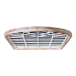 Зеркало-окно настенное в венецианском стиле с деревянной рамой бежевого цвета Venetian Smooth варинант исполнения - 3 | Loft Concept в Костроме