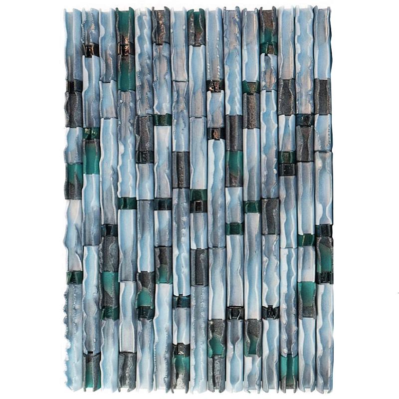 Фактурное Панно на стену Blue Energy Flow  Голубой в Костроме | Loft Concept 