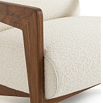 Кресло с обивкой из белого букле Armchair White Boucle варинант исполнения - 3 | Loft Concept в Костроме