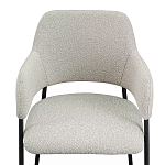 Стул мягкий с подлокотниками Chair Gray Upholstery Boucle варинант исполнения - 5 | Loft Concept в Костроме