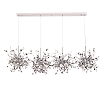 Люстра подвесная из четырех частей с металлическими круглыми элементами Terzani Argent варинант исполнения - 3 | Loft Concept в Костроме