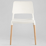 Пластиковый стул на ножках из массива бука Ferret White 4 шт варинант исполнения - 3 | Loft Concept в Костроме