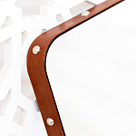 Зеркало прямоугольное в металлической раме с кожаной отделкой Loft in Reflection варинант исполнения - 4 | Loft Concept в Костроме