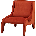Дизайнерское кресло оранжевое в мягкой велюровой обивке Granger Armchair Orange варинант исполнения - 1 | Loft Concept в Костроме