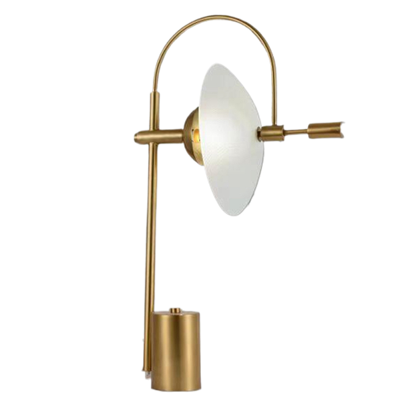 Настольная лампа светодиодная золотая с стеклянным плафоном Cozy Light Золотой Прозрачный Настольная лампа светодиодная золотая с стеклянным плафоном Cozy Light Золотой Прозрачный в Костроме | Loft Concept
