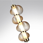 Подвесной светильник с 4-мя рифлеными стеклянными шарами Marcelh Light варинант исполнения - 9 | Loft Concept в Костроме