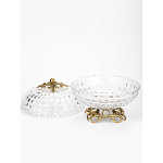 Конфетница из прозрачного рельефного стекла Eden Garden варинант исполнения - 4 | Loft Concept в Костроме