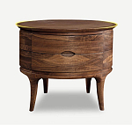 Прикроватный столик из дерева с 2-мя ящиками Moon Walnut Furniture варинант исполнения - 6 | Loft Concept в Костроме