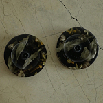 Круглая подставка под благовония из эпоксидной смолы с цветами черная Epoxy Resin Flowers Incense Stand Black варинант исполнения - 2 | Loft Concept в Костроме