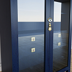 Дизайнерский шкаф витрина Elsa Dreams Blue с 4-мя ящиками варинант исполнения - 4 | Loft Concept в Костроме