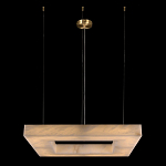 Люстра с квадратным каменным плафоном Calcite Square Light варинант исполнения - 1 | Loft Concept в Костроме