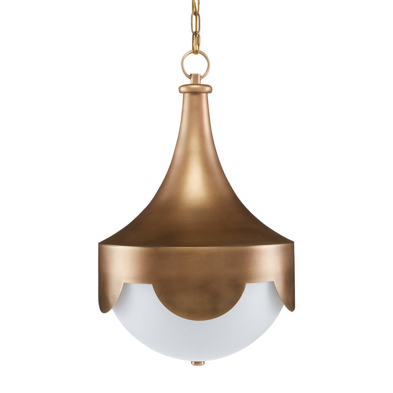 Подвесной светильник светодиодный с каркасом в форме купола Lantern under the Dome Золотой Белый Подвесной светильник светодиодный с каркасом в форме купола Lantern under the Dome Золотой Белый в Костроме | Loft Concept
